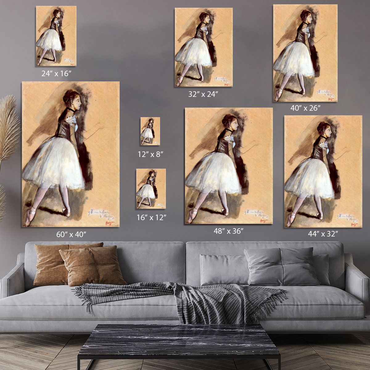 Dancer in step position 1 by Degas Canvas Print or Poster