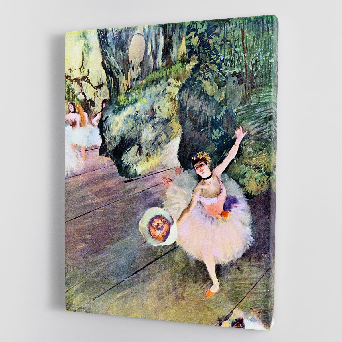 Dancer with a bouquet of flowers The Star of the ballet by Degas Canvas Print or Poster