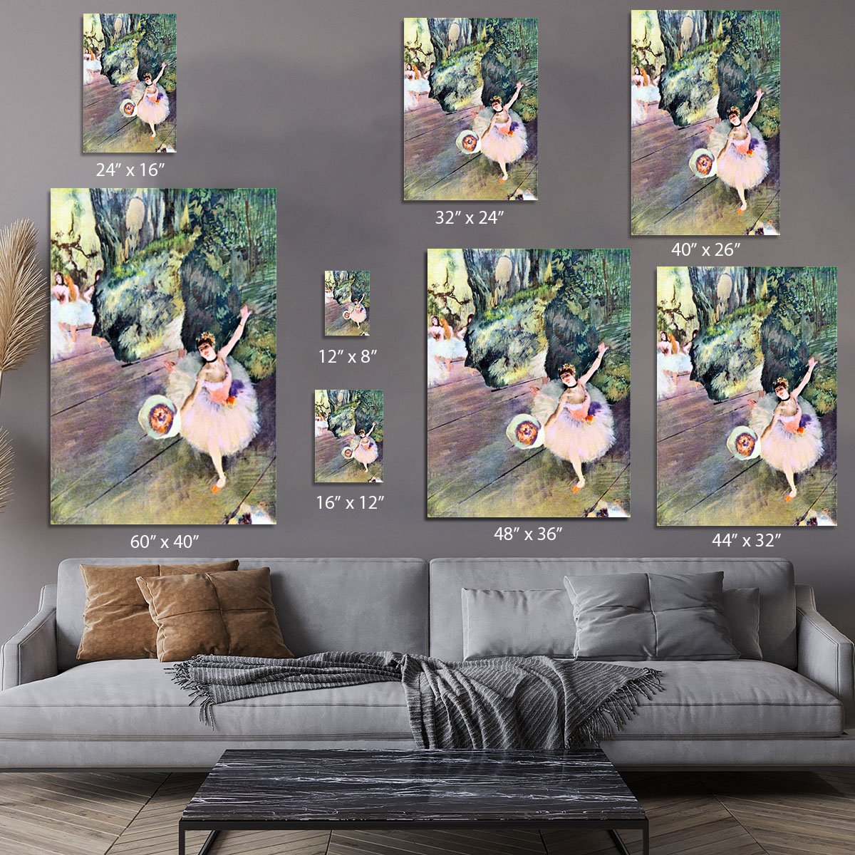 Dancer with a bouquet of flowers The Star of the ballet by Degas Canvas Print or Poster
