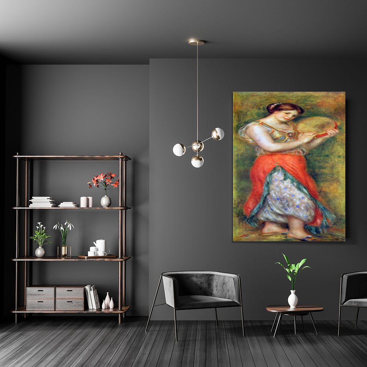 Dancer with tamborine by Renoir Canvas Print or Poster