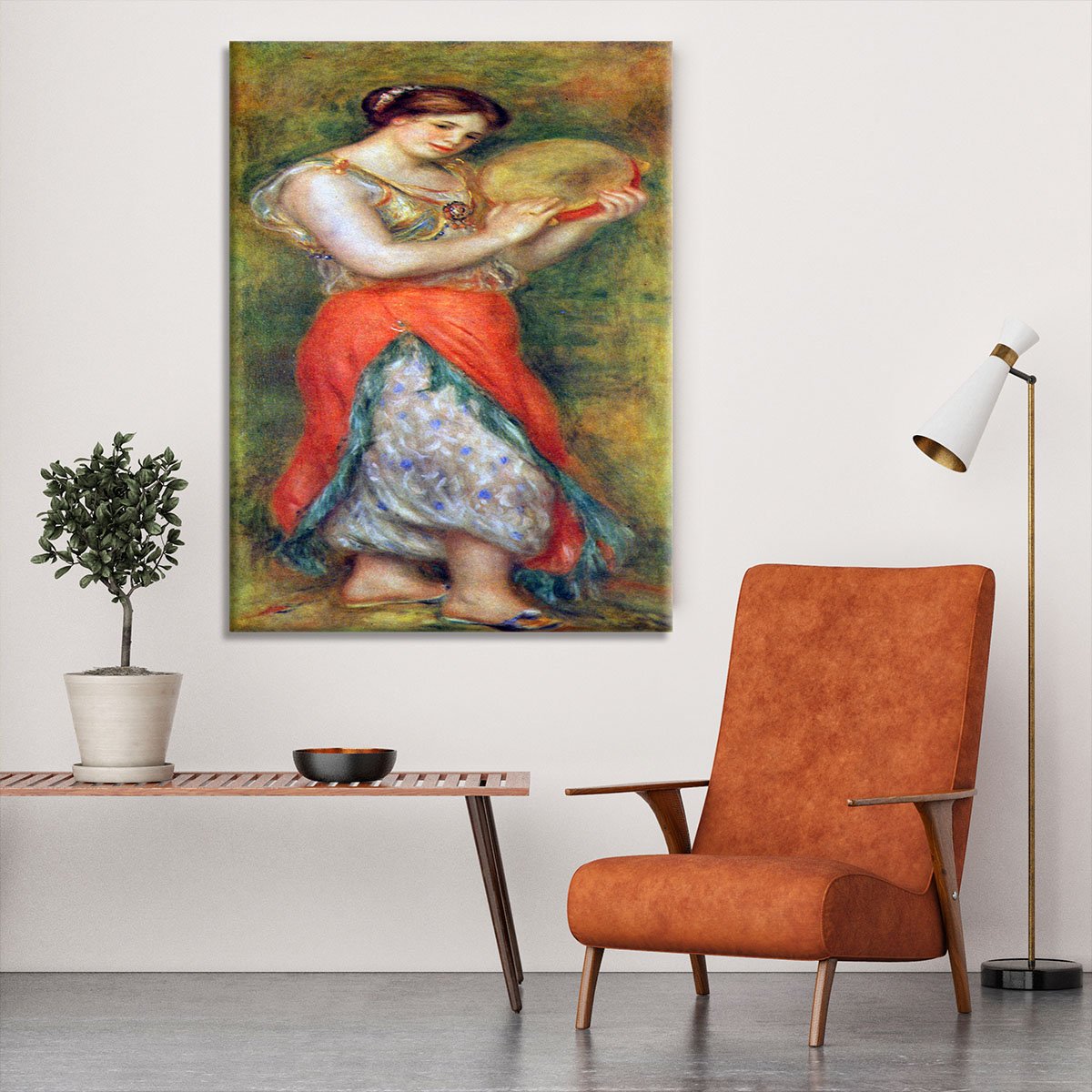 Dancer with tamborine by Renoir Canvas Print or Poster