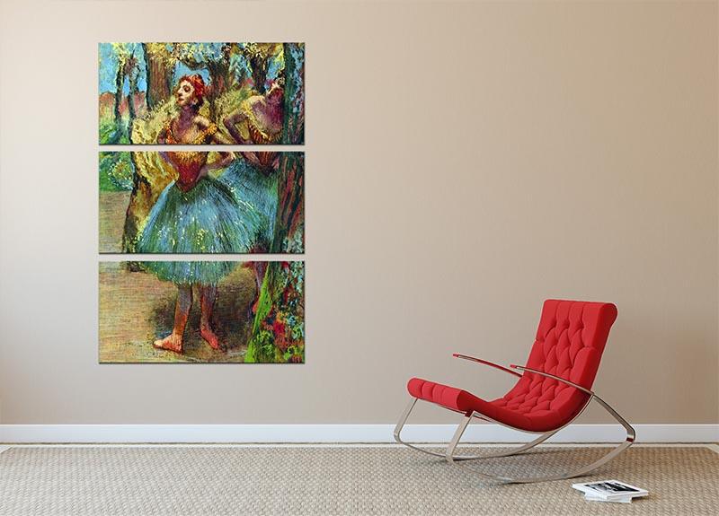 Dancers 2 by Degas 3 Split Panel Canvas Print - Canvas Art Rocks - 2