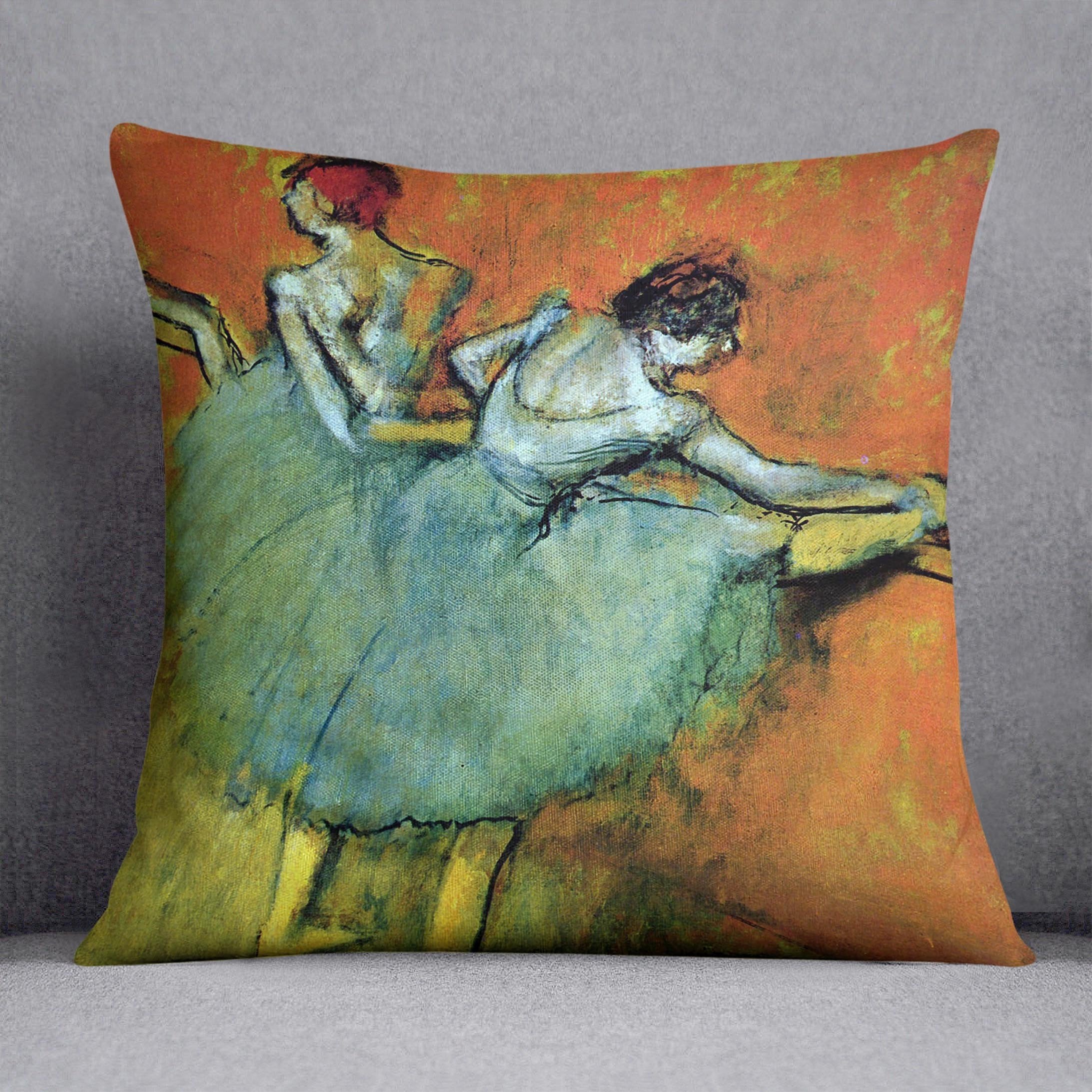 Dancers at the bar 1 by Degas Cushion
