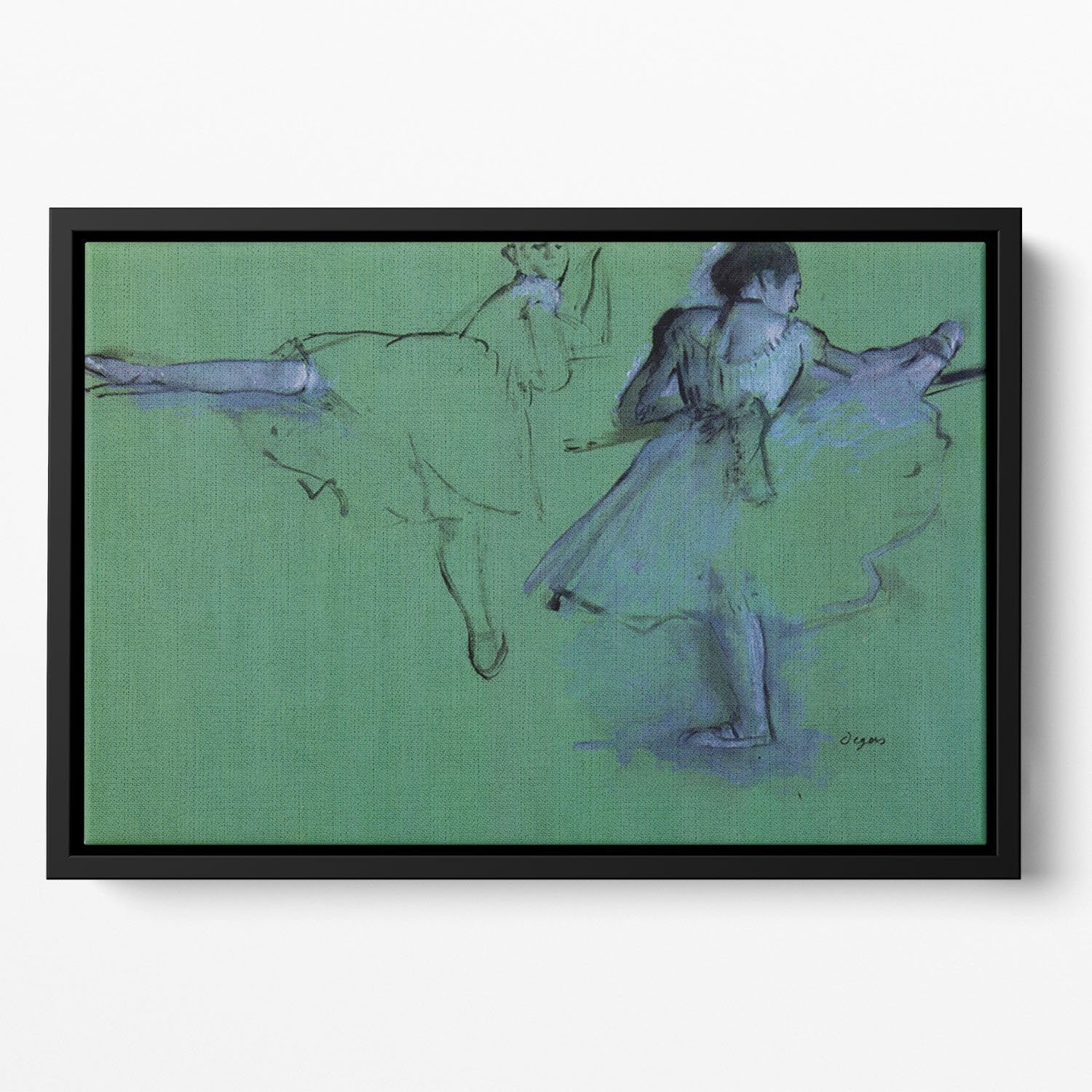 Dancers at the bar 2 by Degas Floating Framed Canvas