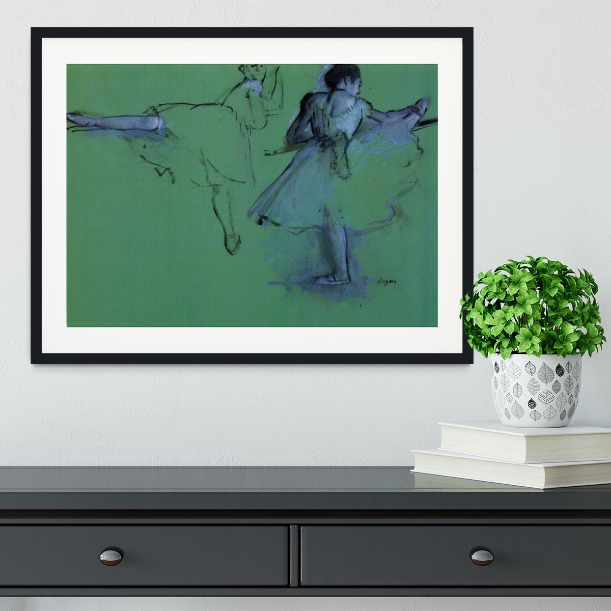 Dancers at the bar 2 by Degas Framed Print - Canvas Art Rocks - 1