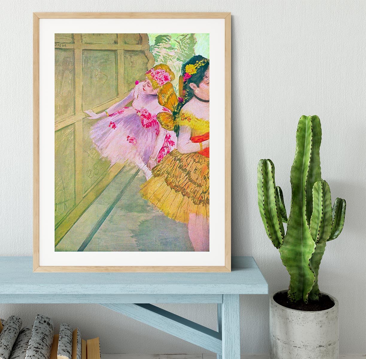 Dancers behind a backdrop by Degas Framed Print - Canvas Art Rocks - 3