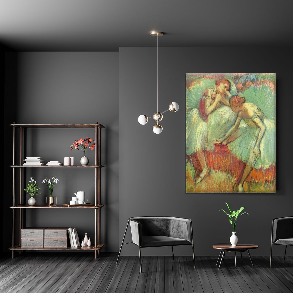 Dancers in green by Degas Canvas Print or Poster