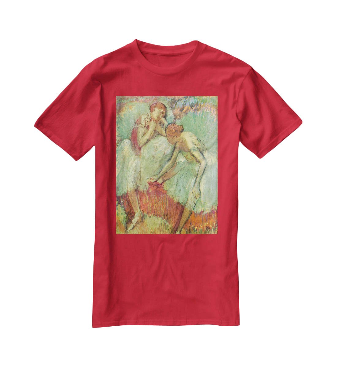 Dancers in green by Degas T-Shirt - Canvas Art Rocks - 4
