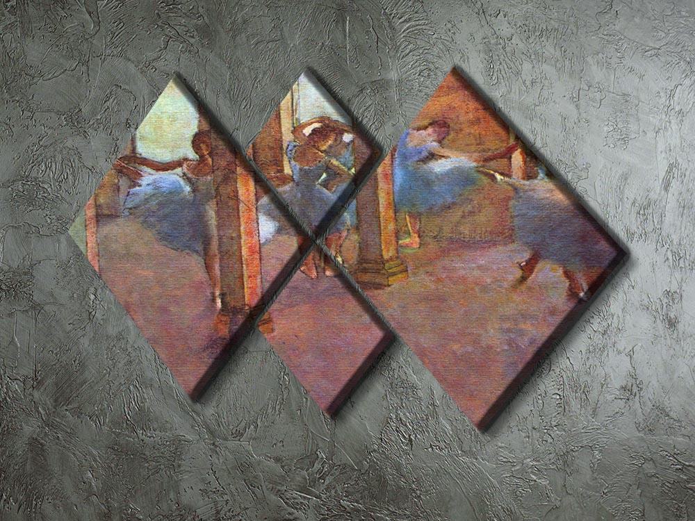 Dancers in the Foyer by Degas 4 Square Multi Panel Canvas - Canvas Art Rocks - 2