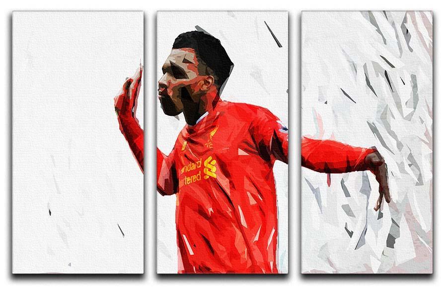 Daniel Sturridge 3 Split Panel Canvas Print - Canvas Art Rocks - 1