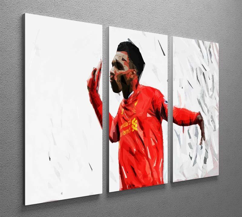 Daniel Sturridge 3 Split Panel Canvas Print - Canvas Art Rocks - 2