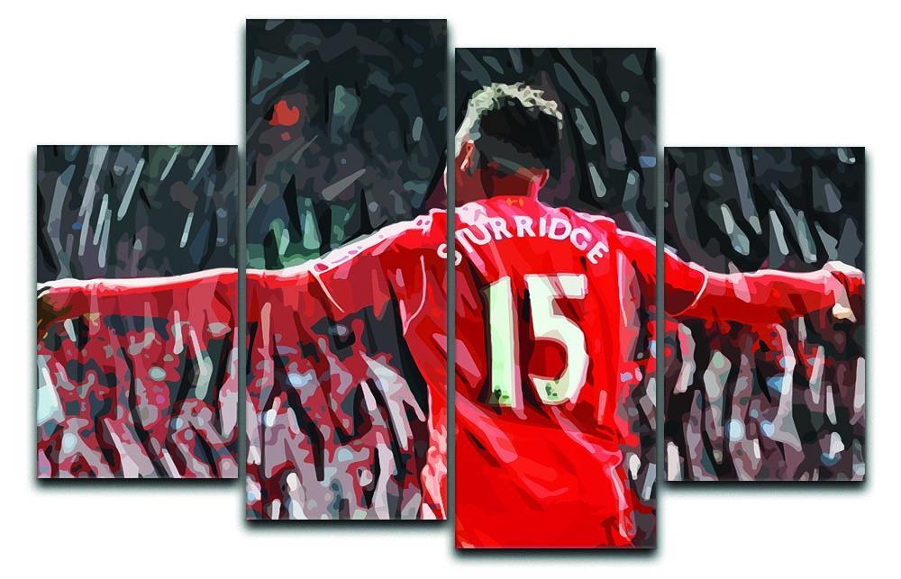 Daniel Sturridge 4 Split Panel Canvas  - Canvas Art Rocks - 1