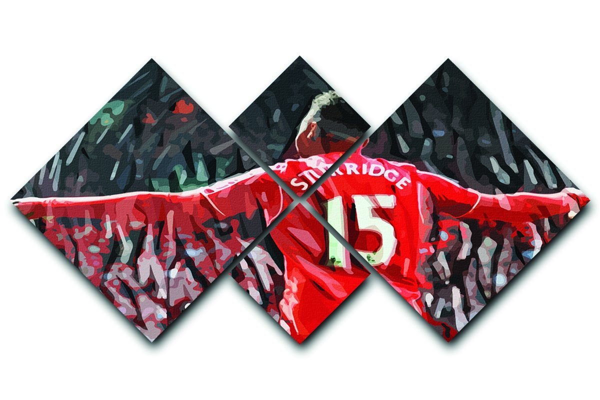 Daniel Sturridge 4 Square Multi Panel Canvas  - Canvas Art Rocks - 1
