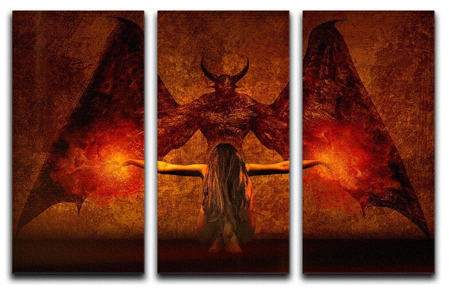 Dark Art 3 Split Panel Canvas Print - Canvas Art Rocks - 1