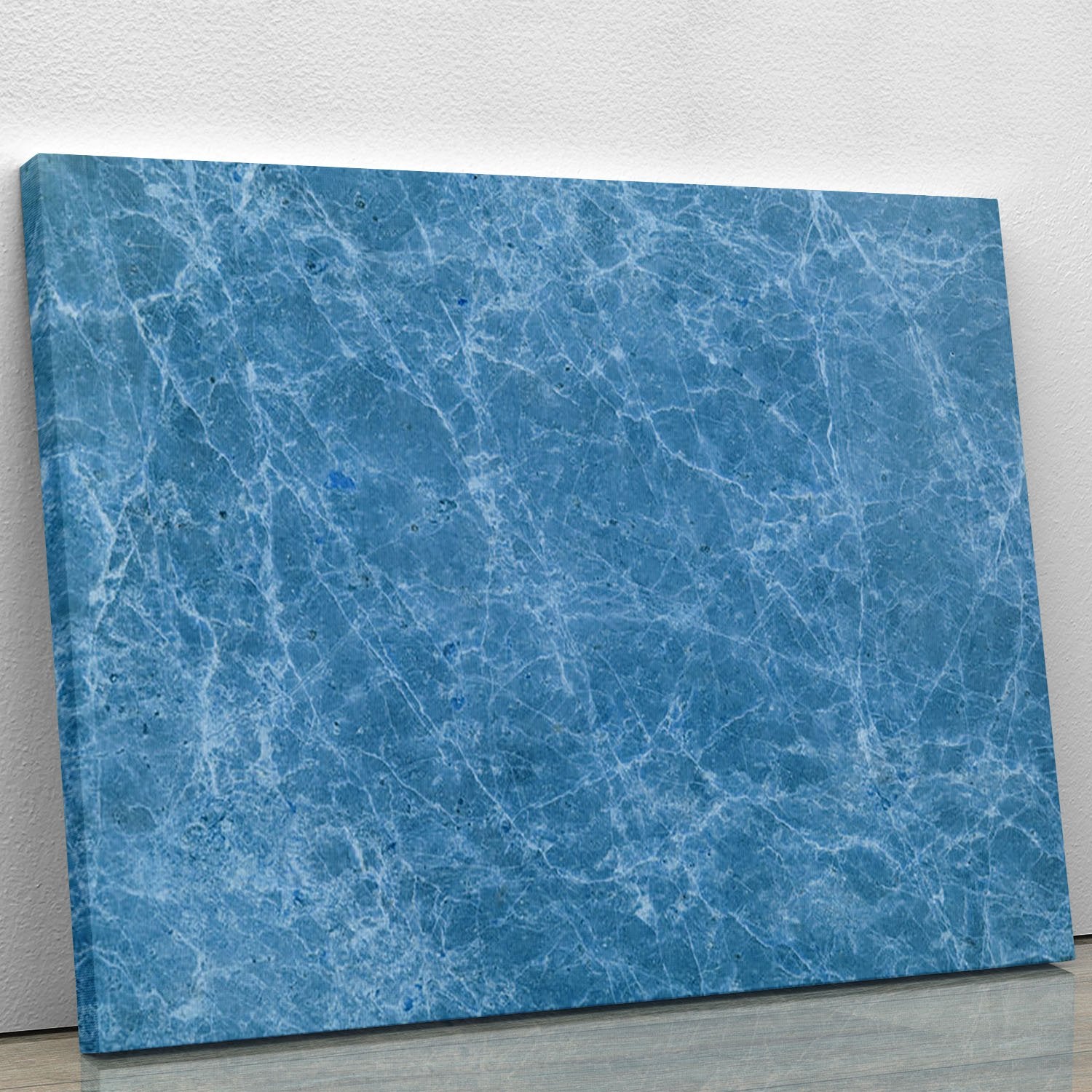 Dark Blue Marble Canvas Print or Poster