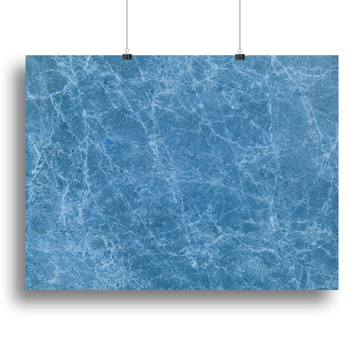 Dark Blue Marble Canvas Print or Poster