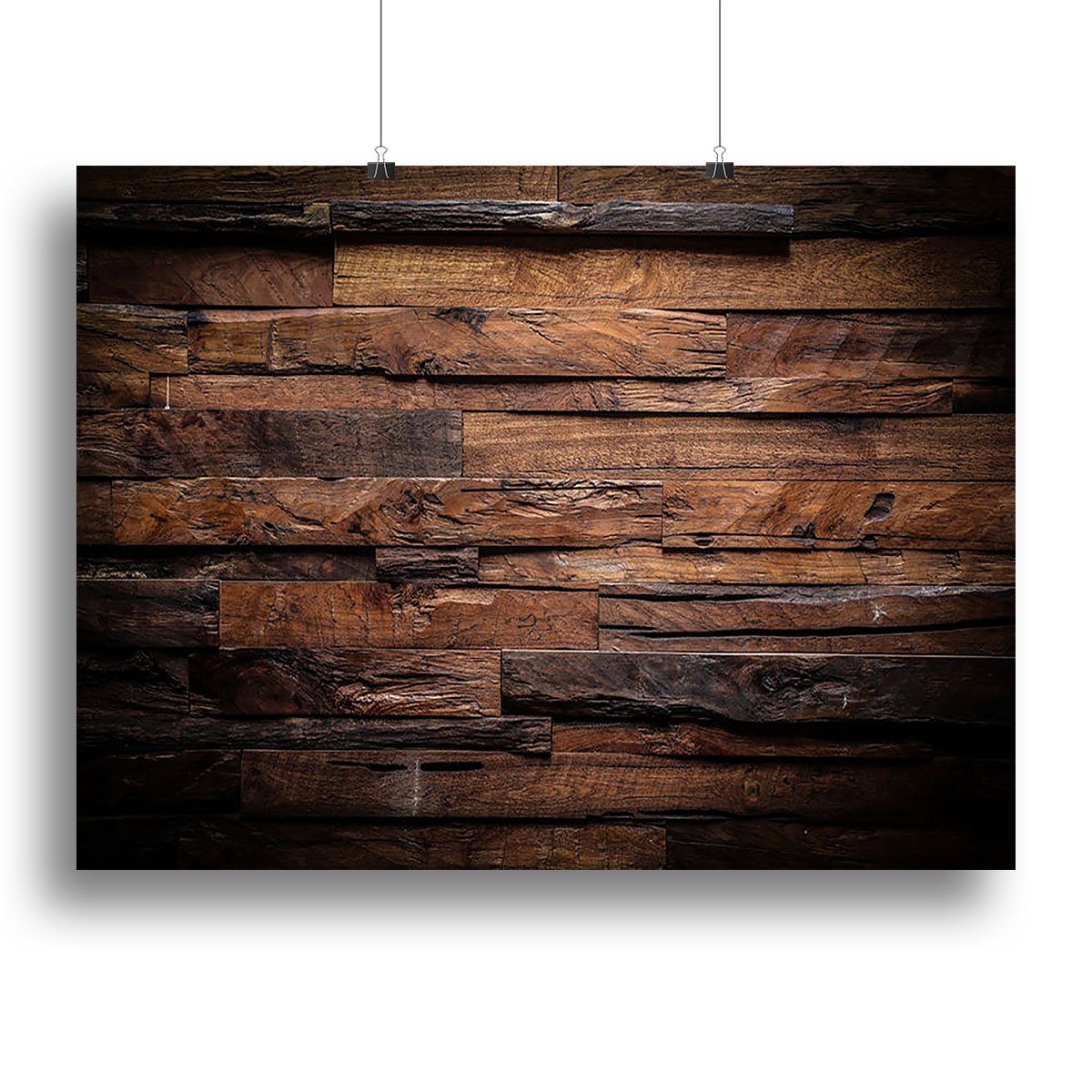 Dark wood texture Canvas Print or Poster
