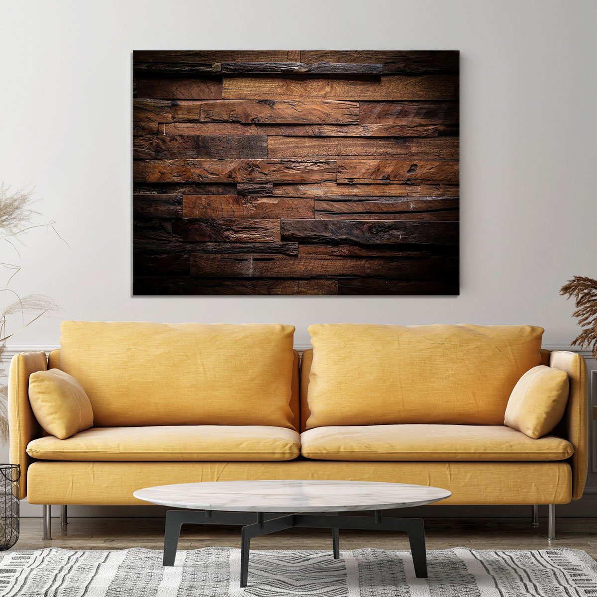Dark wood texture Canvas Print or Poster