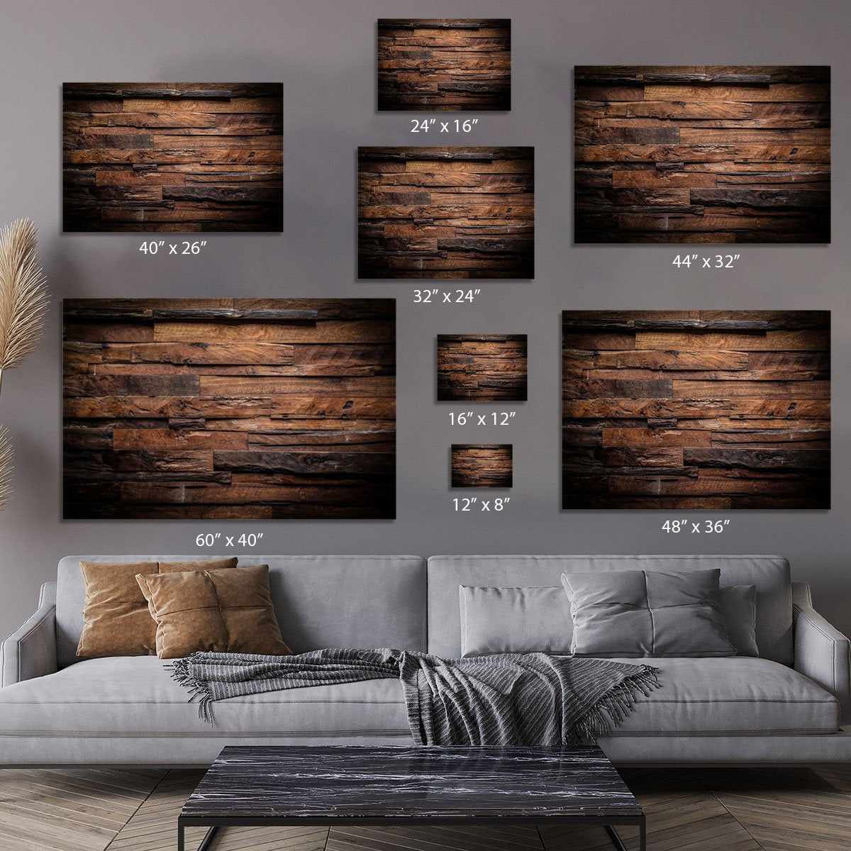 Dark wood texture Canvas Print or Poster