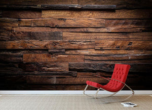 Dark wood texture Wall Mural Wallpaper - Canvas Art Rocks - 2