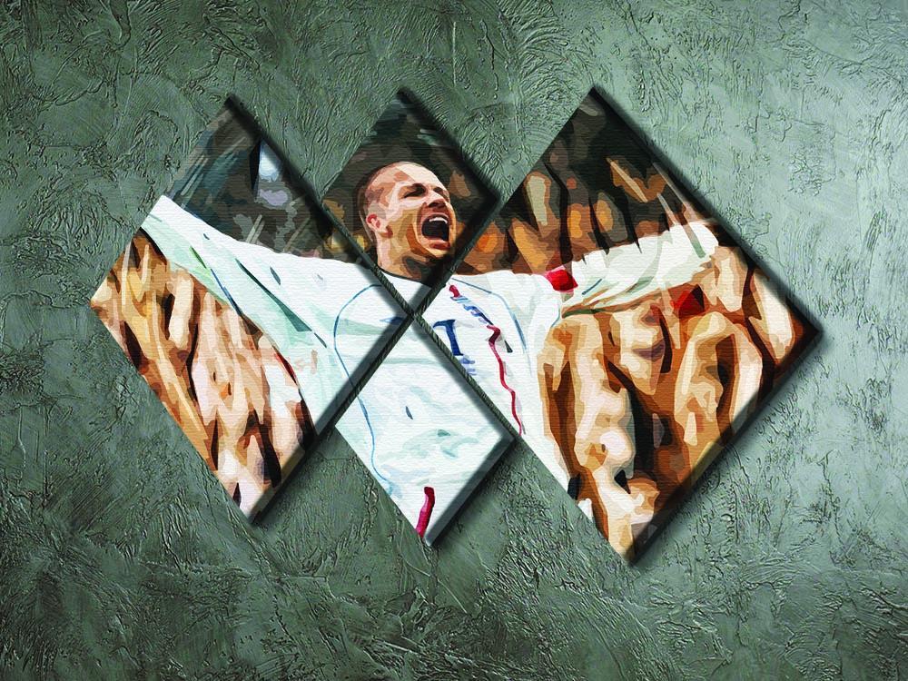 David Beckham England 4 Square Multi Panel Canvas - Canvas Art Rocks - 2