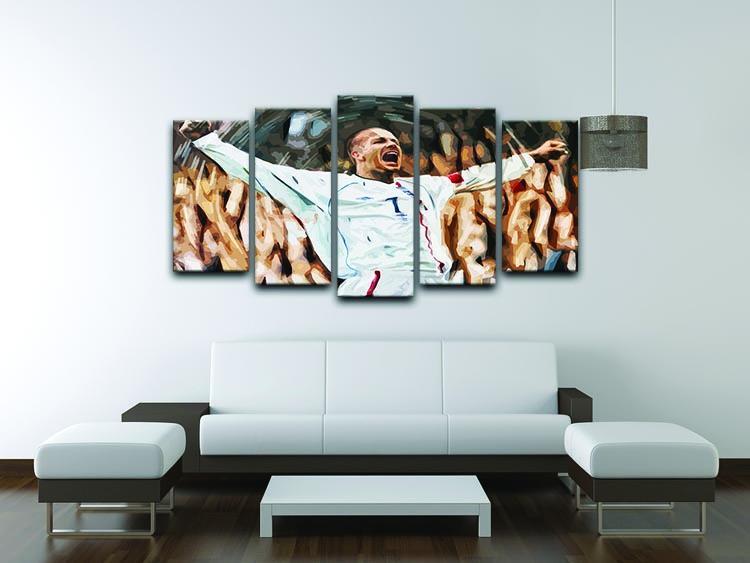 David Beckham England 5 Split Panel Canvas - Canvas Art Rocks - 3