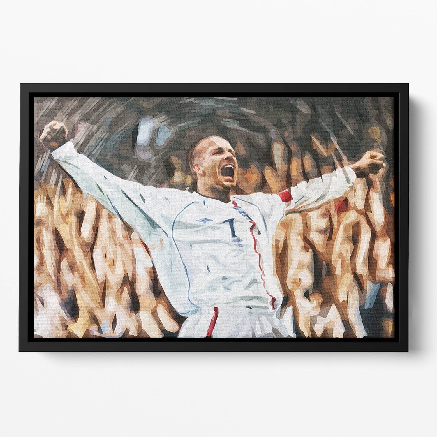 David Beckham England Floating Framed Canvas