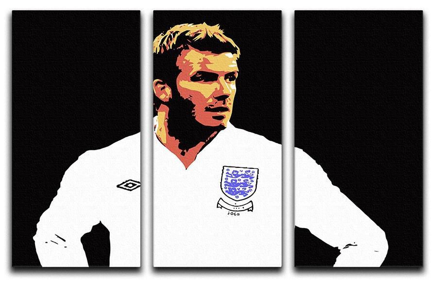 David Beckham Pop Art 3 Split Panel Canvas Print - Canvas Art Rocks - 1