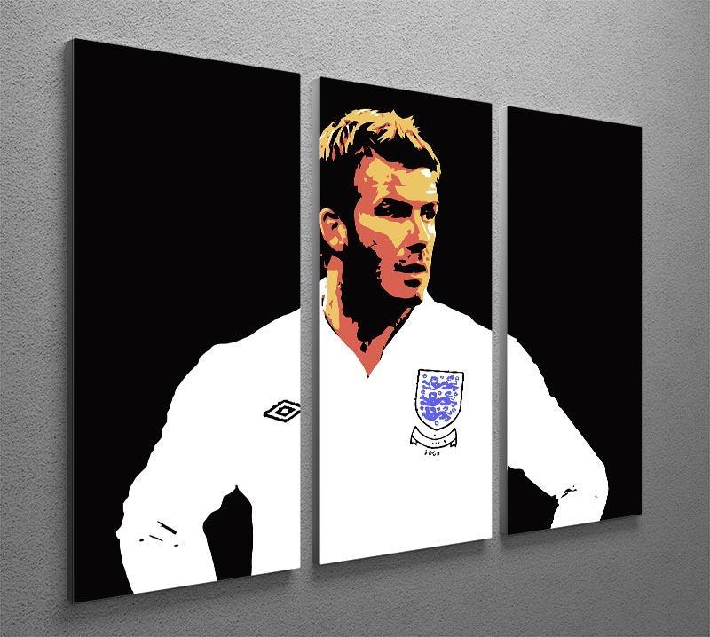 David Beckham Pop Art 3 Split Panel Canvas Print - Canvas Art Rocks - 2