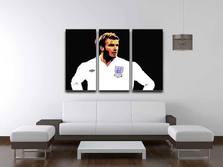 David Beckham Pop Art 3 Split Panel Canvas Print - Canvas Art Rocks - 3