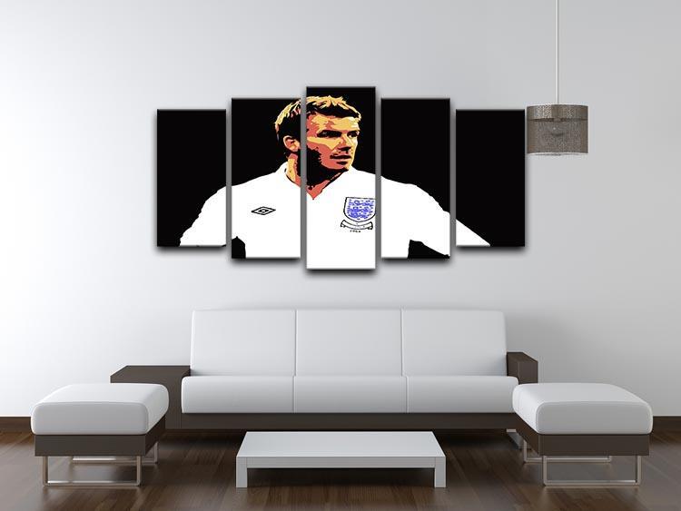David Beckham Pop Art 5 Split Panel Canvas - Canvas Art Rocks - 3
