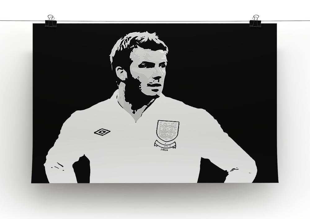 David Beckham Pop Art Black And White Canvas Print or Poster - Canvas Art Rocks - 2