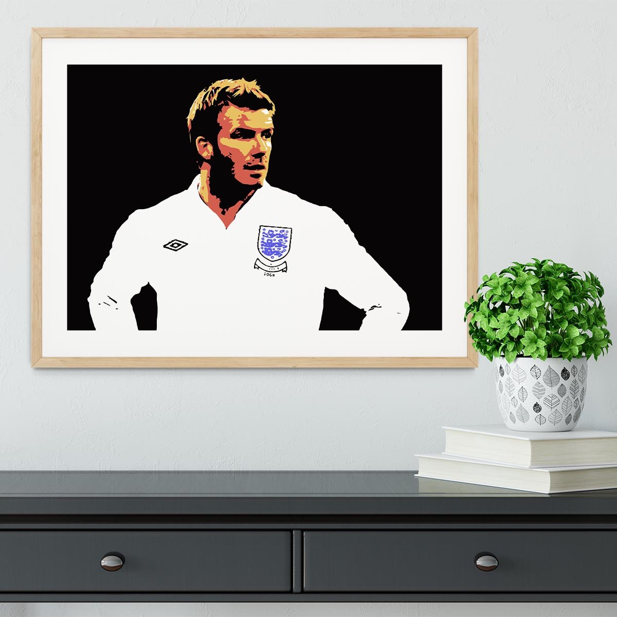 David Beckham Pop Art Framed Print - Canvas Art Rocks - 3