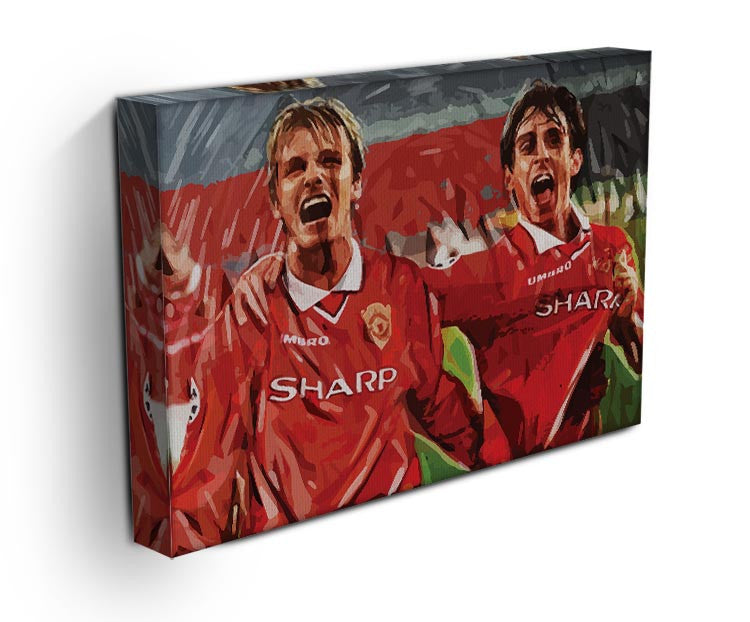 David Beckham and Gary Neville Print - Canvas Art Rocks - 3