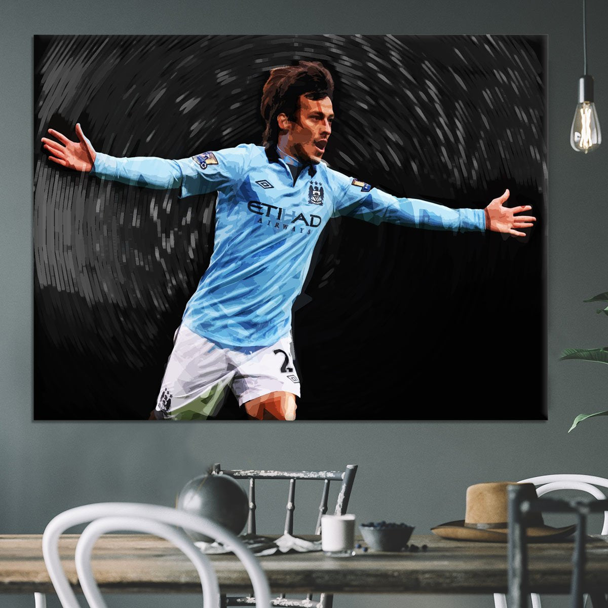 David Silva Manchester City Canvas Print or Poster