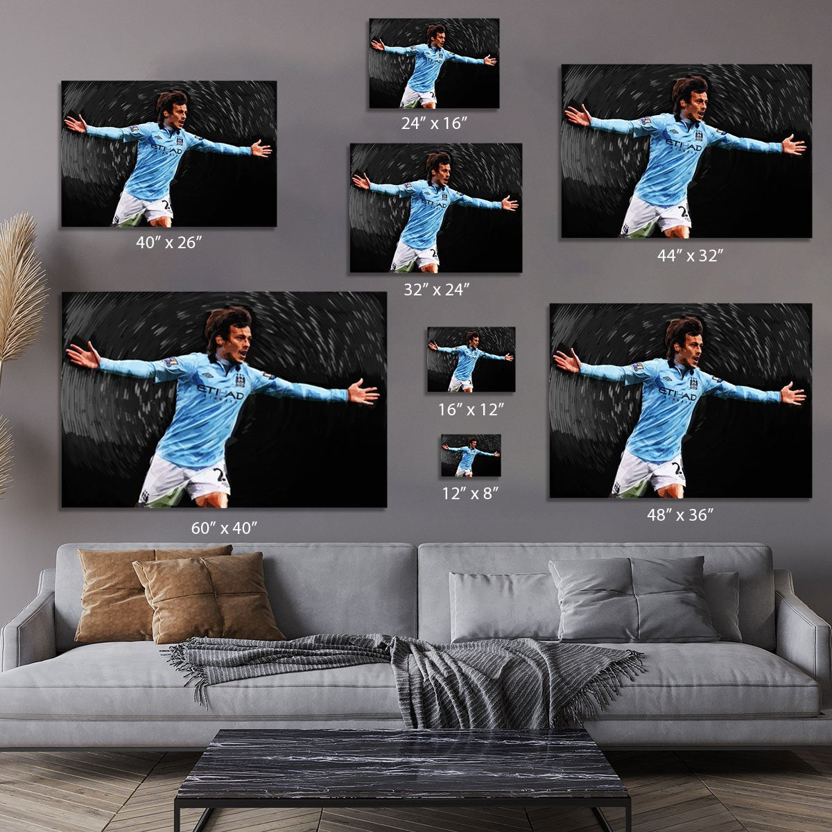 David Silva Manchester City Canvas Print or Poster