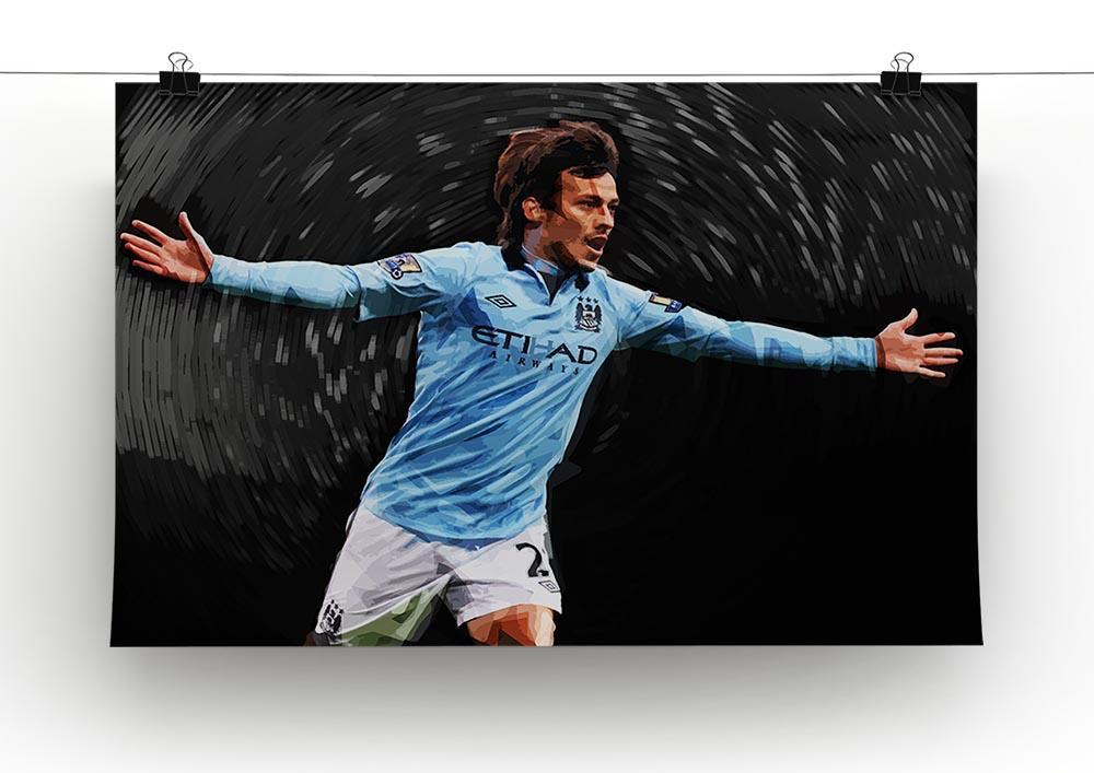 David Silva Manchester City Canvas Print or Poster - Canvas Art Rocks - 2