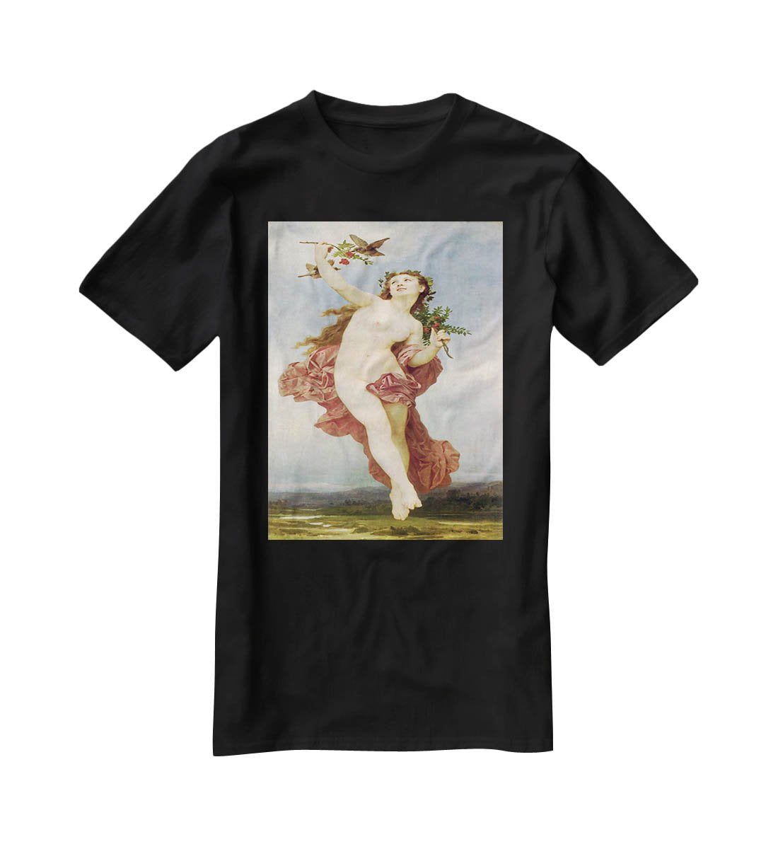 Day By Bouguereau T-Shirt - Canvas Art Rocks - 1