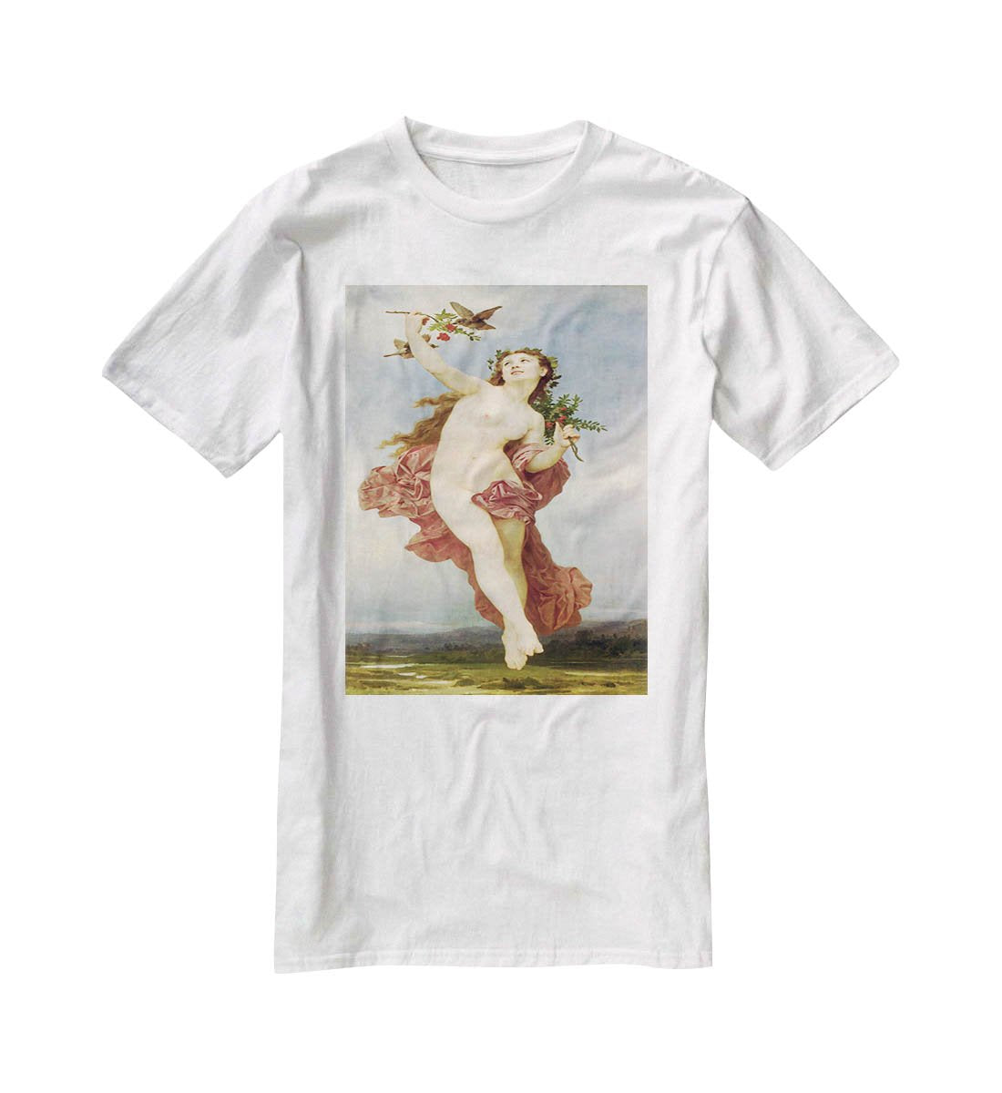 Day By Bouguereau T-Shirt - Canvas Art Rocks - 5