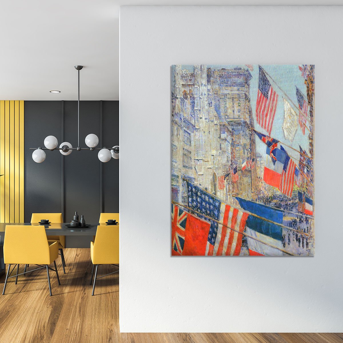 Day of allied victory 1917 by Hassam Canvas Print or Poster