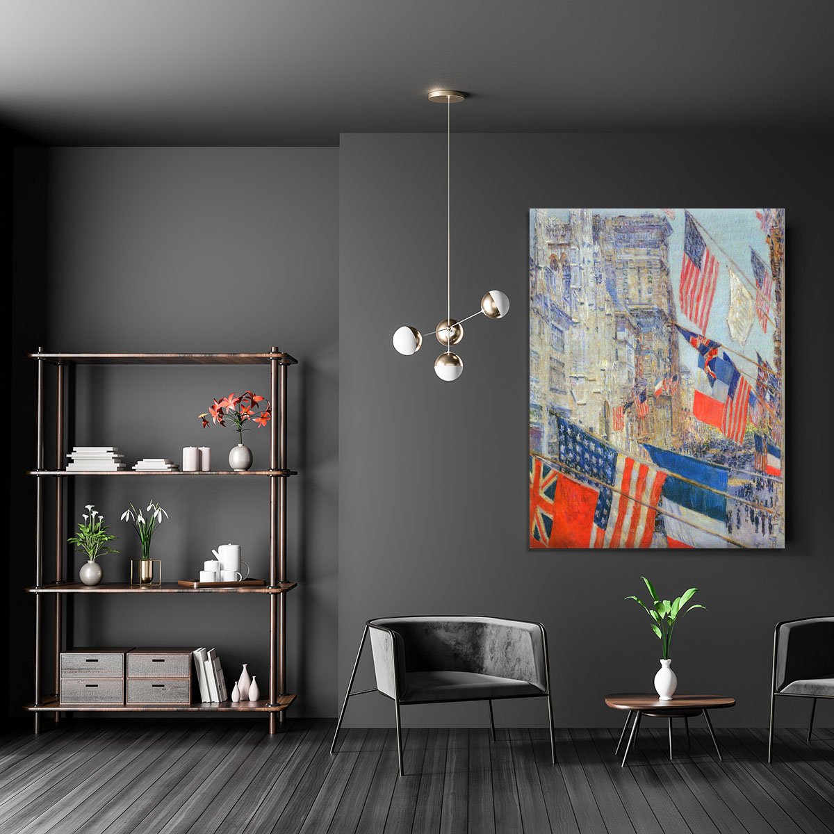 Day of allied victory 1917 by Hassam Canvas Print or Poster