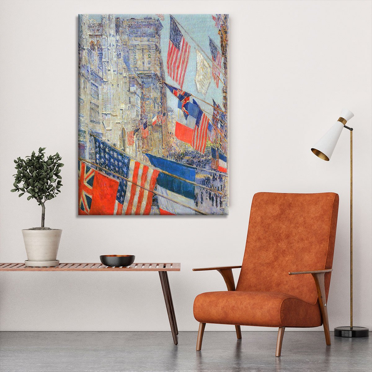 Day of allied victory 1917 by Hassam Canvas Print or Poster