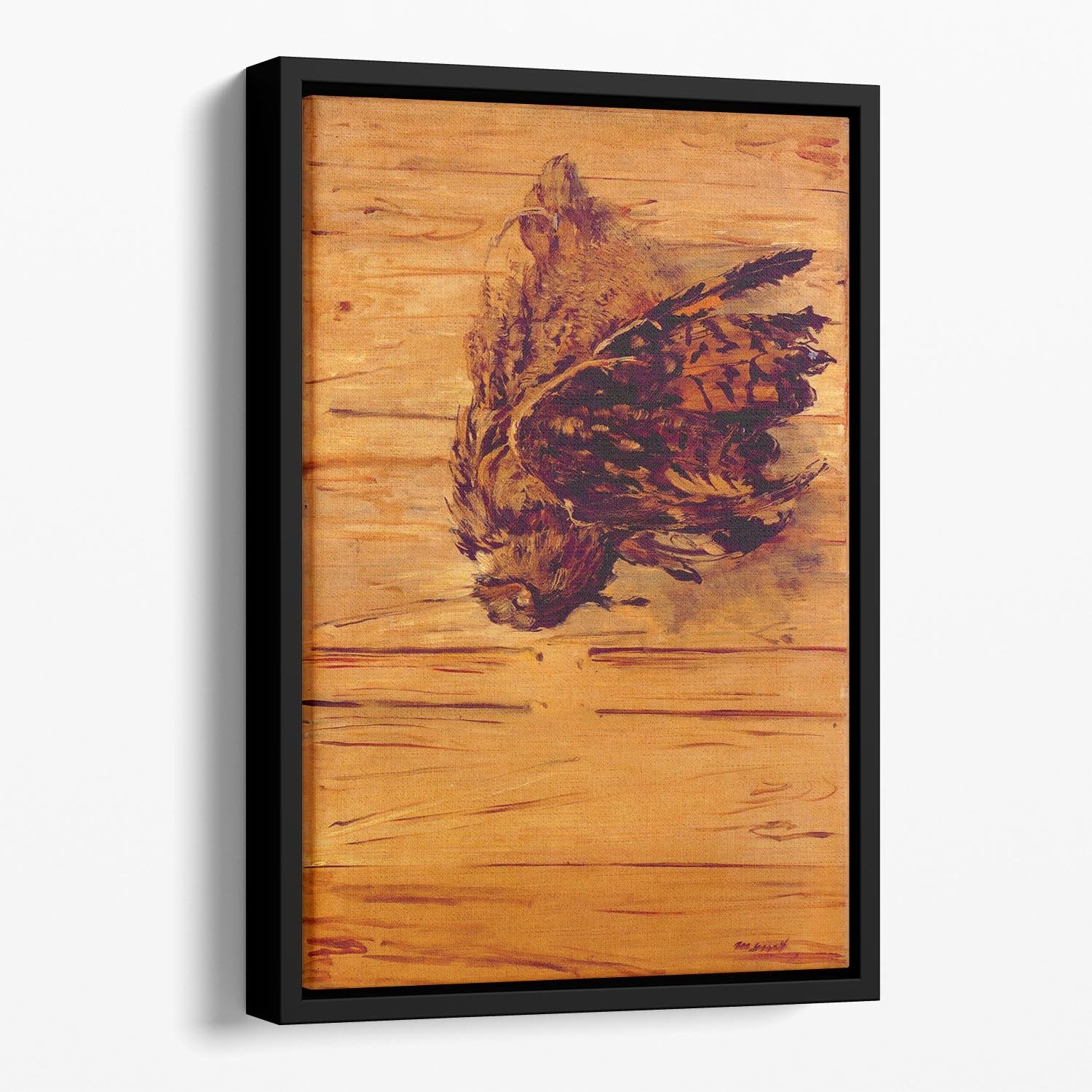 Dead Uhu by Manet Floating Framed Canvas