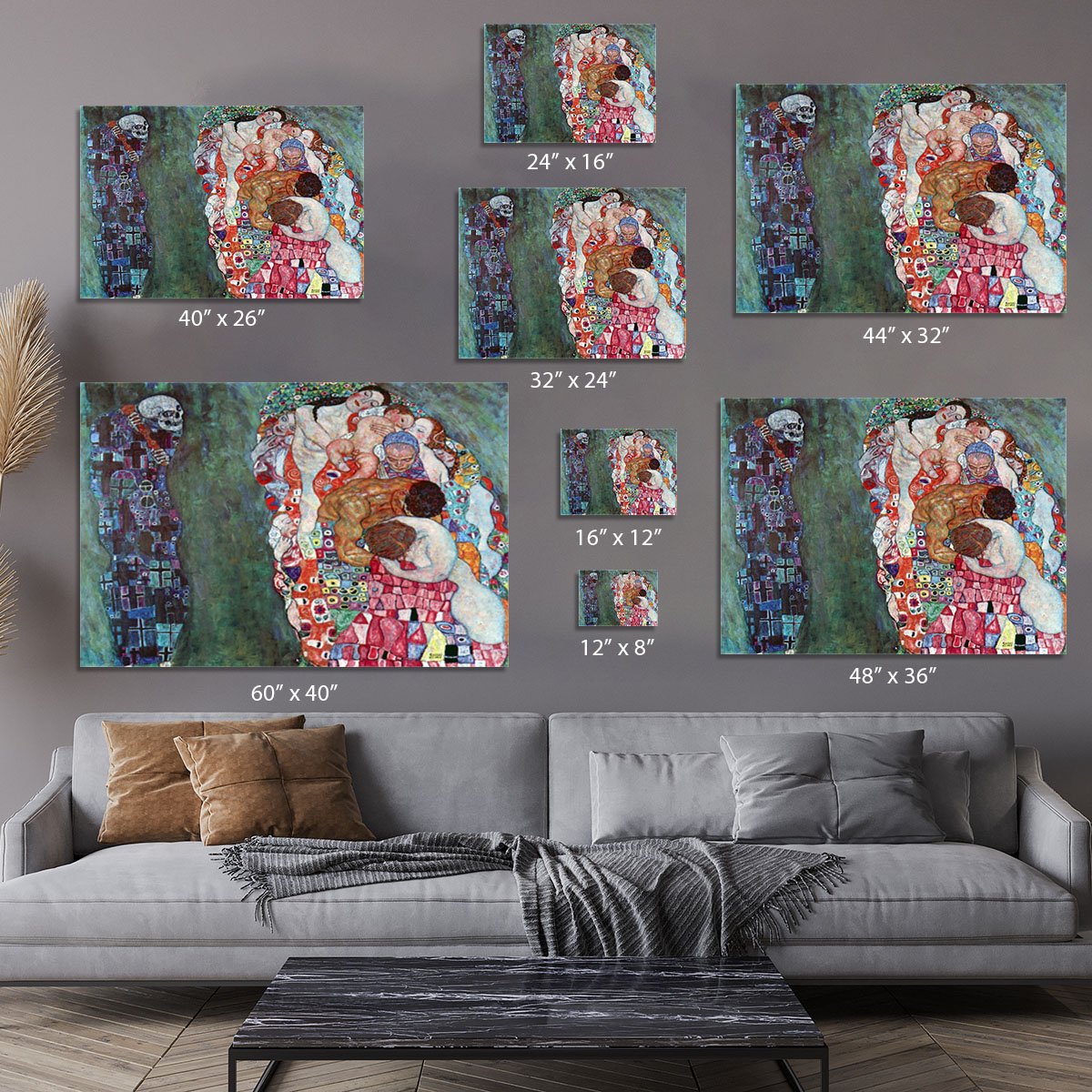 Death and Life by Klimt Canvas Print or Poster
