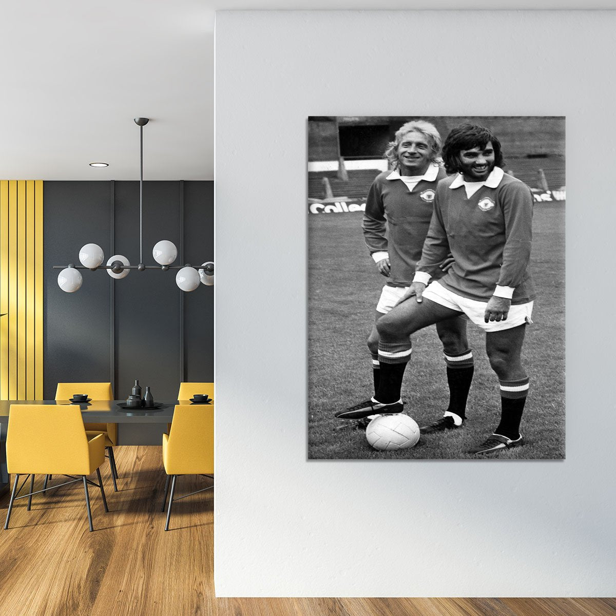 Denis Law and George Best in 1972 Canvas Print or Poster