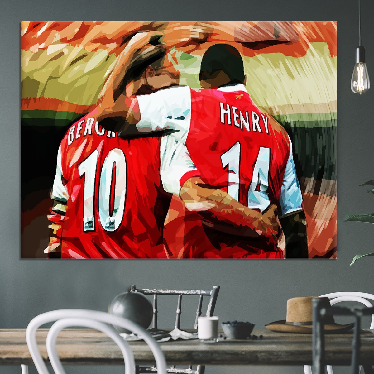 Dennis Bergkamp and Thierry Henry Canvas Print or Poster