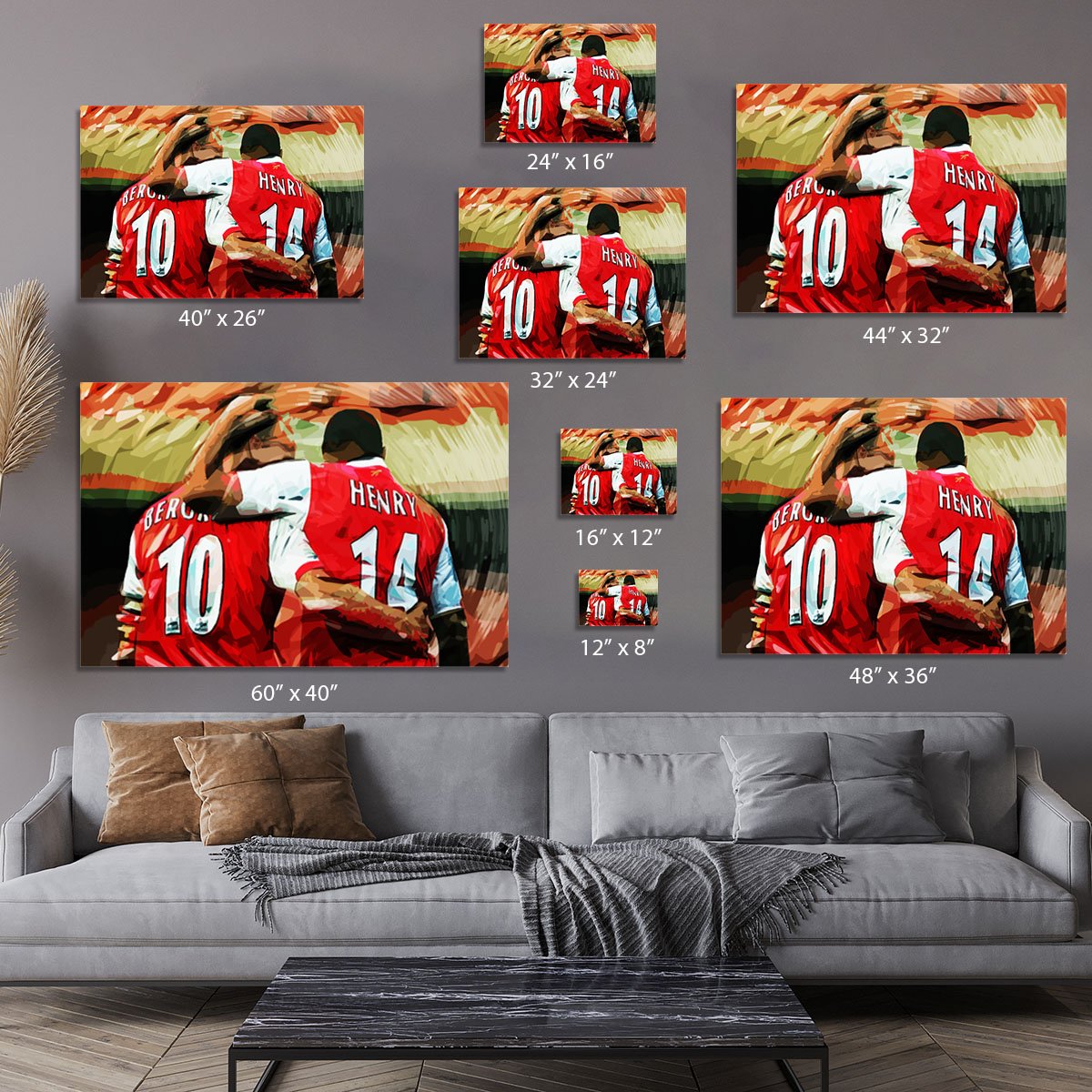 Dennis Bergkamp and Thierry Henry Canvas Print or Poster