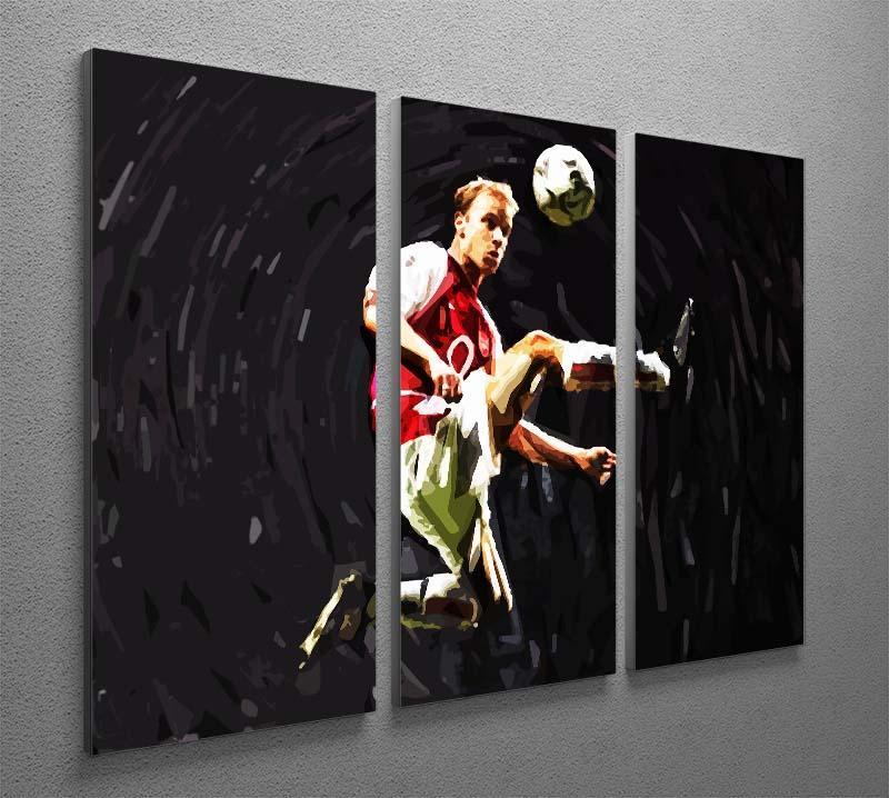 Dennis Bergkamp 3 Split Panel Canvas Print - Canvas Art Rocks - 2