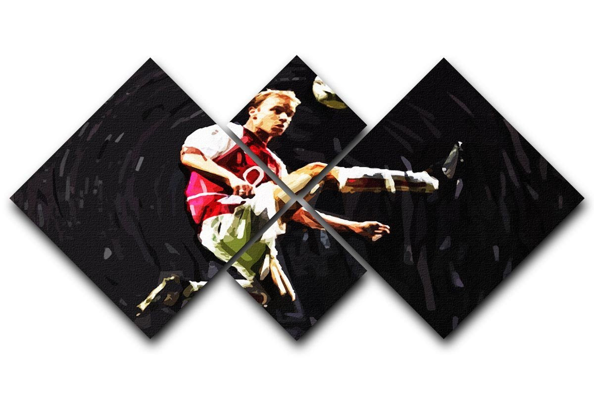 Dennis Bergkamp 4 Square Multi Panel Canvas  - Canvas Art Rocks - 1