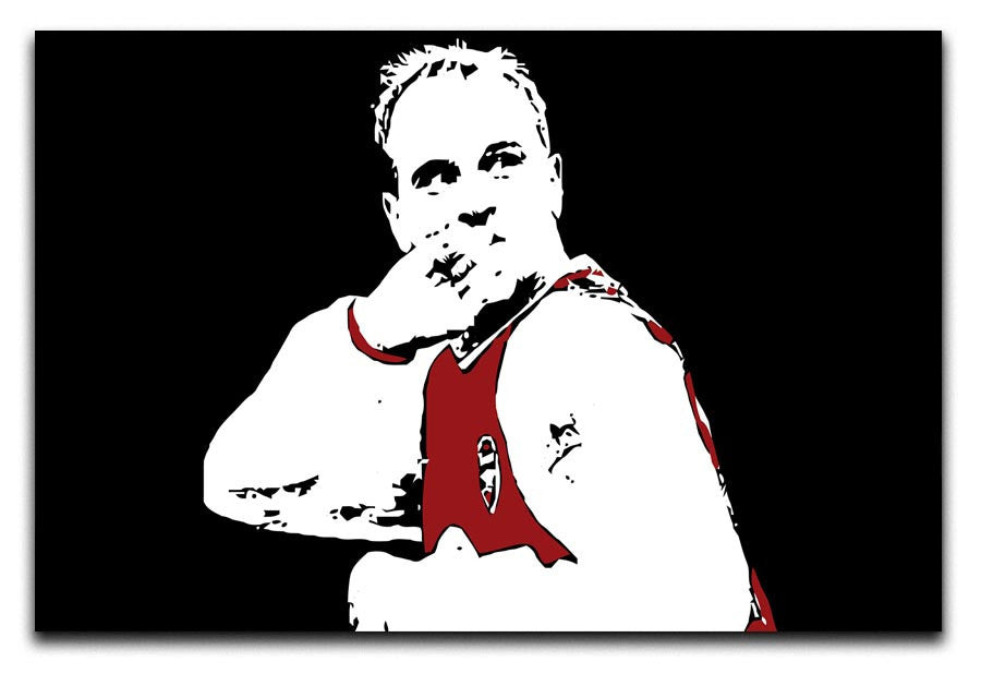 Dennis Bergkamp Close Up Print - Canvas Art Rocks - 1